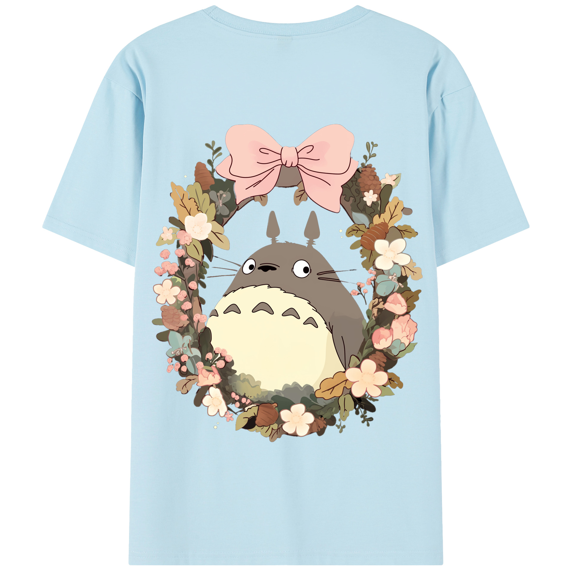 （画像用） となりのトトロ 草壁メイ 草壁サツキ My Neighbor Totoro Satsuki Kusakabe Mei Kusakabe 綿100％半袖Tシャツ（背面プリント）